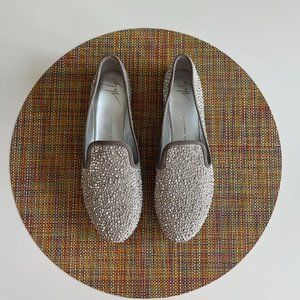 Giuseppe Zanotti - Studded Silver Ballet Flats - Size 35